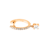 Gold and Diamond I square hoop single