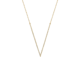 Gold and Diamond Graphique V Necklace