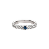 Anillo Noblesse Oblige Oro Blanco con Zafiro y Diamantes