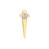 Gold and Diamond Lance Bar Piercing