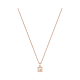 Collar Happy Diamonds Icons Square Oro Rosa