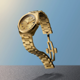 Tissot PRC 100 Solar 34mm dorado - vista en muñeca