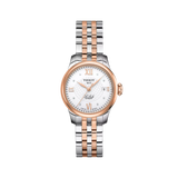 Tissot Le Locle 25.3mm Plateado y Oro Rosa - vista frontal