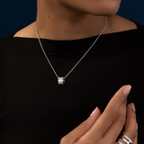 Collar Ice Cube Rueda Oro Blanco