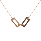 Collar Ice Cube Rock Oro Rosa