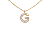 Collar Madame Colgante con Diamantes Letra G