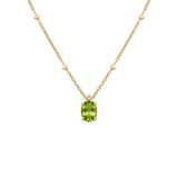 Collar Back to Origin Oro Amarillo con Peridoto