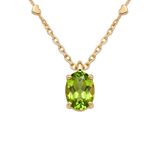 Collar Back to Origin Oro Amarillo con Peridoto