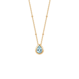 Collar Boutique Paris Oro Amarillo con Aguamarina