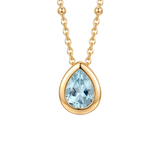 Collar Boutique Paris Oro Amarillo con Aguamarina