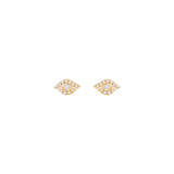 Gold and Diamond Magic Touch Eye Earrings