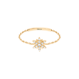Gold and Diamond Magic Touch Sun Chain Ring