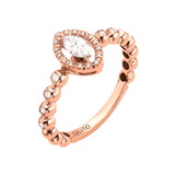 Anillo Boutique Icon Oro Rosa con Diamante Talla Marquesa