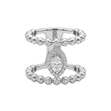 Anillo Oro Blanco con Diamantes