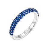 Anillo Noblesse Oblige Oro Blanco con Zafiros y Diamantes