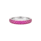 Anillo Noblesse Oblige Oro Blanco con Zafiros Rosas
