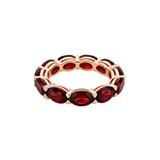 Anillo Back to Origin Oro Rosa con Granates