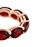 Anillo Back to Origin Oro Rosa con Granates