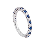 Anillo Madame con Zafiros Azules y Diamantes