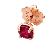 Aretes Back to Origin Oro Rosa con Rodolitas y Amatistas
