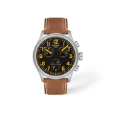 Reloj para Hombre Chrono XL Cuarzo 42mm Negro y Cuero Marrón