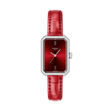 Reloj para Mujer SRV Cuarzo 30mm Rojo y Cuero