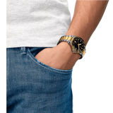 Reloj para Hombre Seastar 1000 Quartz 40mm Negro y Oro Amarillo