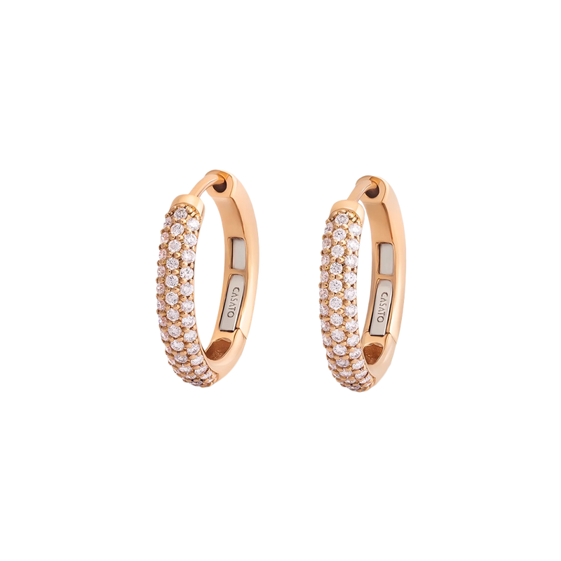 Noblesse Oblige Pendientes Rose Gold & Diamonds