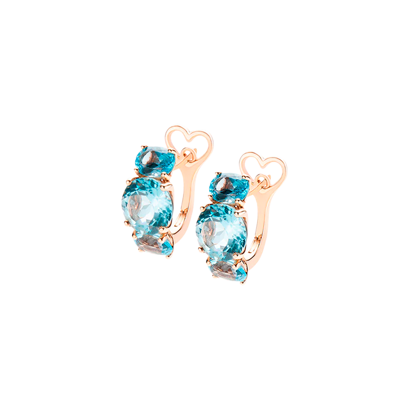 Back to Origin Pendientes with Light Blue Topaz