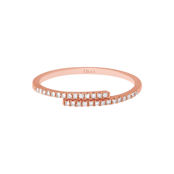 Gold and Diamond You and Me Ring