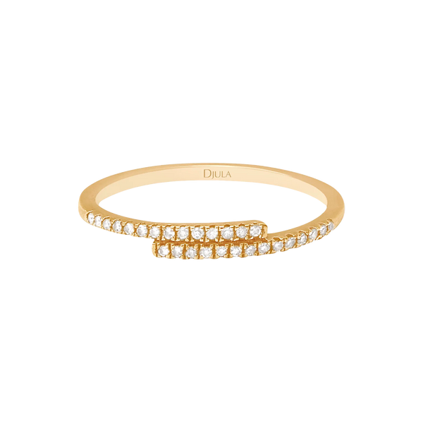 Gold and Diamond You and Me Ring