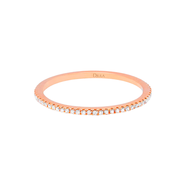 Gold and Diamond Band Ring