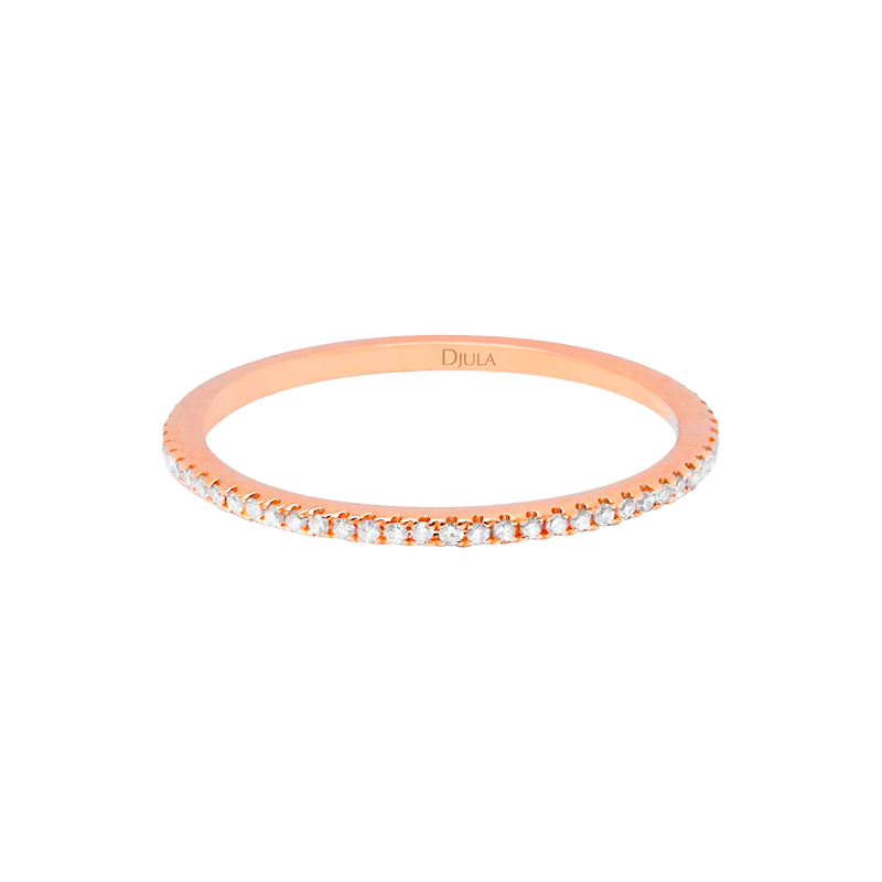 Gold and Diamond Band Ring