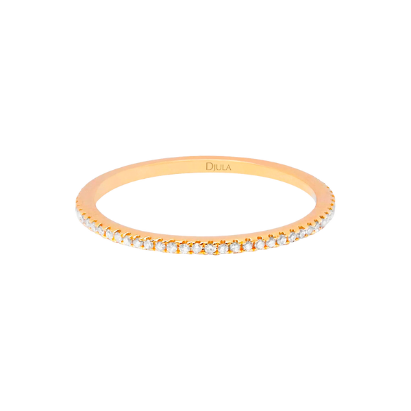 Gold and Diamond Band Ring