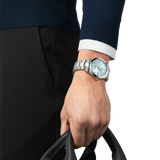 Reloj para Hombre Gentleman Powermatic 80 Silicium Plata y Azul Hielo