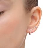 Gold and Diamond Fairytale Hoop Earrings