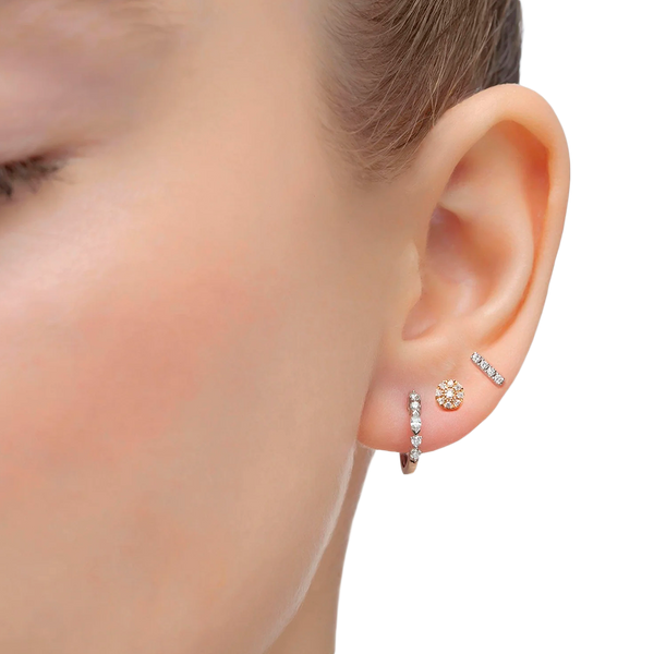 Gold and Diamond Fairytale Hoop Earrings