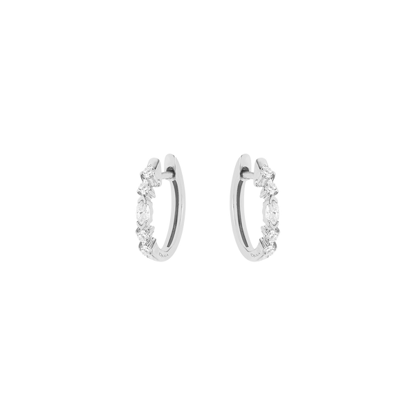 Gold and Diamond Fairytale Hoop Earrings