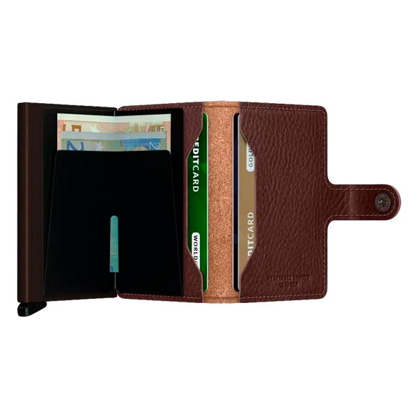 Miniwallet Veg Espresso Brown