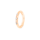 Gold and Diamond Graphique Three Diamond Hoop Piercing