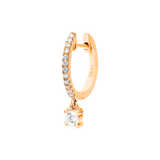 Gold and Diamond I square hoop single