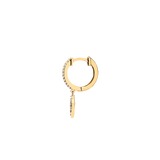 Gold and Diamond Graphique Arrow Single Hoop