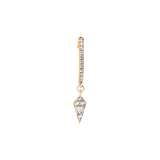 Gold and Diamond Graphique Arrow Single Hoop