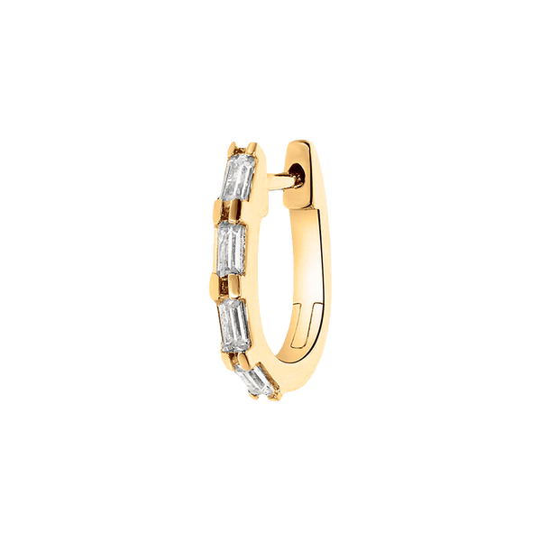 Gold and Diamond Graphique Elegant Hoops