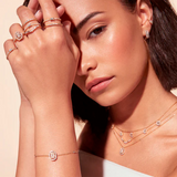 Gold and Diamond Square Diamond Union Bracelet