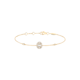Gold and Diamond Square Diamond Union Bracelet