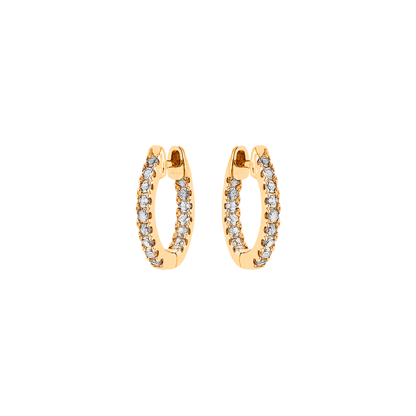 Gold and Diamond Graphique Hoops
