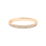 Gold and Diamond Union Double Band Ring