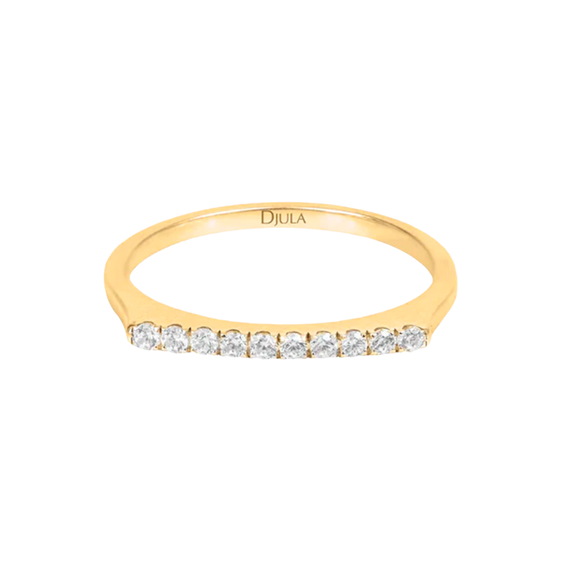 Gold and Diamond Union Signet Ring