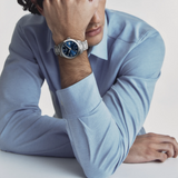 Tissot Gentleman 38mm Azul - en muñeca
